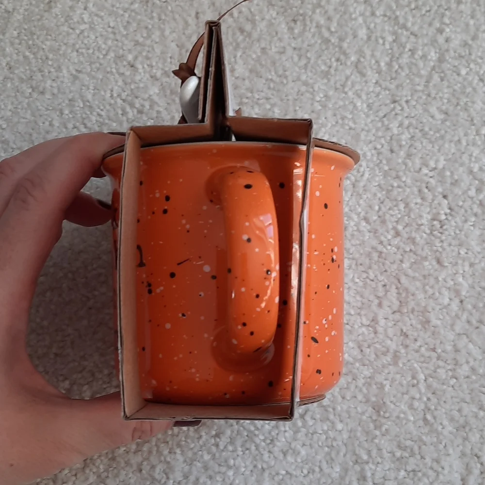 3 for $30. Talk Pumpkin Spice to Me ceramic mug and spoon set